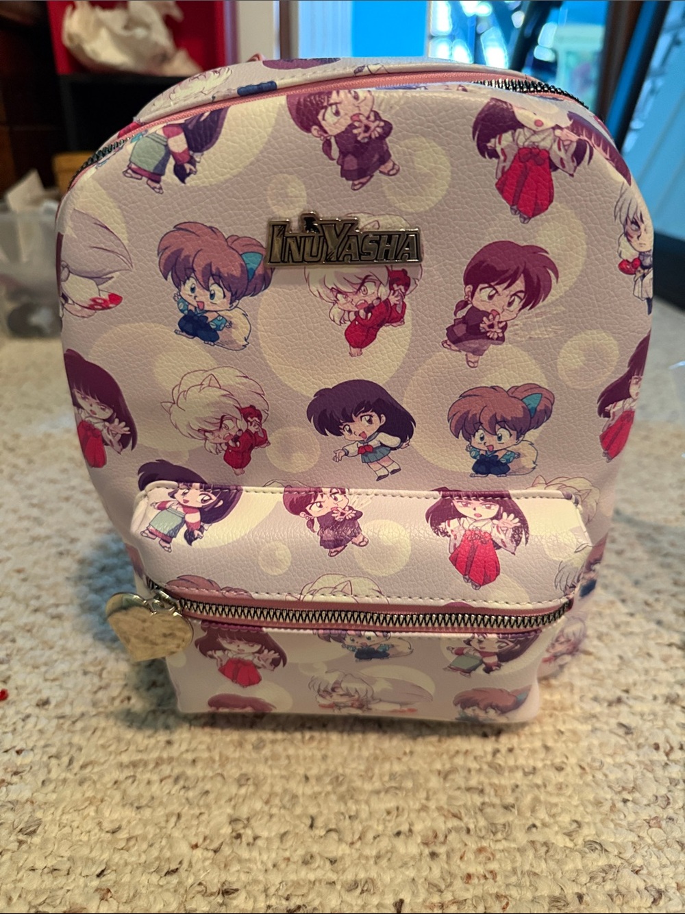 Bioworld Inuyasha Pink Purple Character Mini Backpack